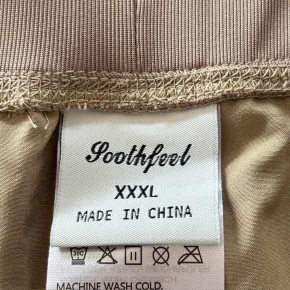 Soothfeel Capri Lightweight Khaki Cargo Pants Plus Sz XXXL Stretch Elastic Waist - Picture 5 of 15